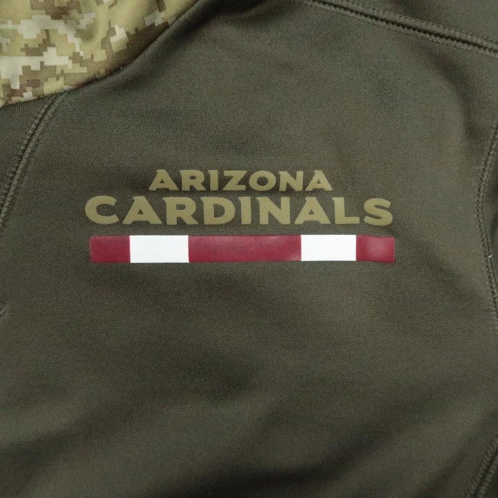 Arizona Cardinals Hoodie Mens Small Green Nike Salute To Service Camo Pullover